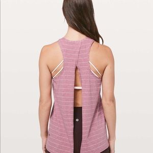 All tied up tank so Merlot pink stripe Lululemon 2
